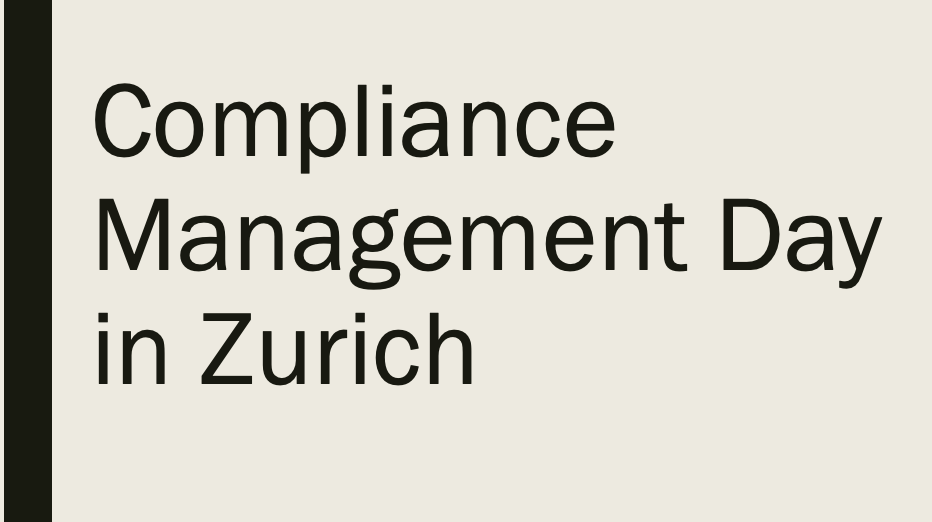 Compliance Management Day in Zurich